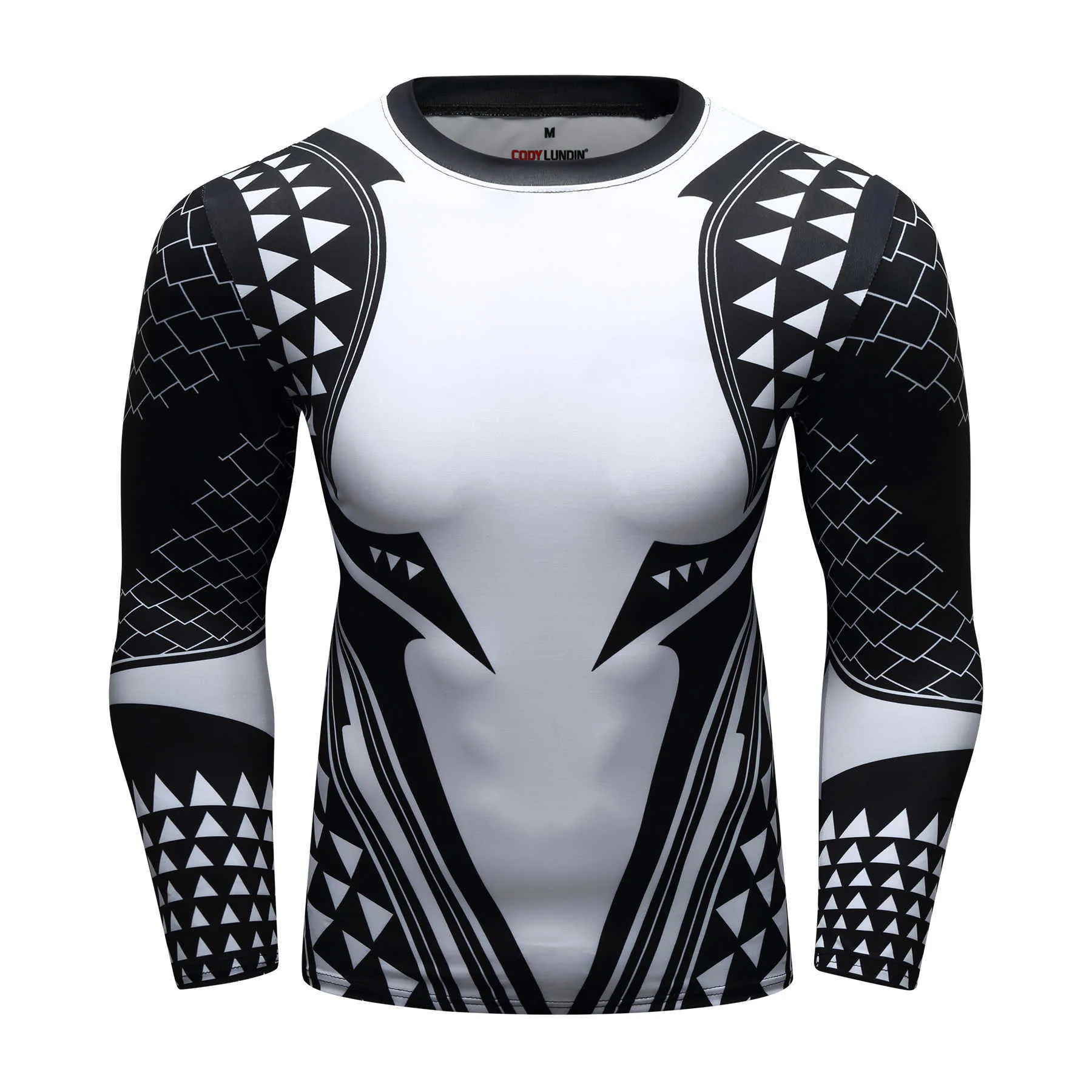 Aquaman Compression Shirt Man 3D Tryckt T-shirts Män Märke COMICS Cosplay Kostym Långärmad Fitnessplattor för Man 210629