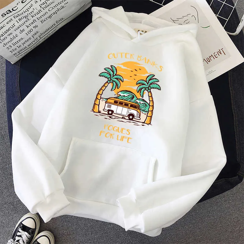 Outer Banks Pogue Life Dibujos animados personalizado Sudadera b sica Harajuku Unisex Estudiante Casual Sudadera Sudadera con capucha con capucha con