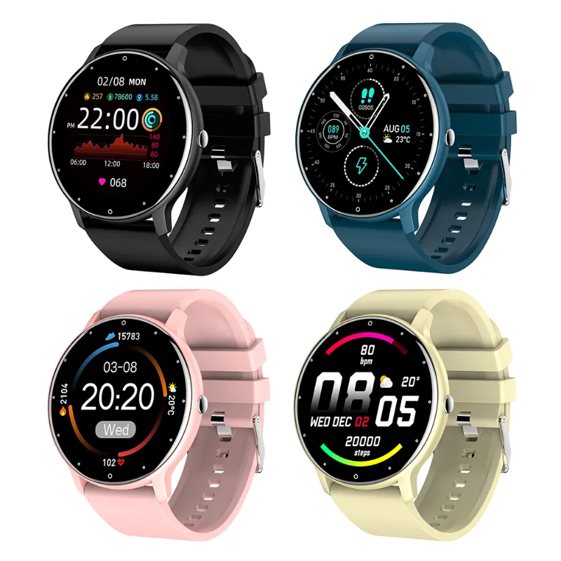 ZL02 Smart Watch Homens Full Touch Screen Sport Watches IP67 À Prova D 'Água Bluetooth para Android iOS Smartwatch Men + Caixa