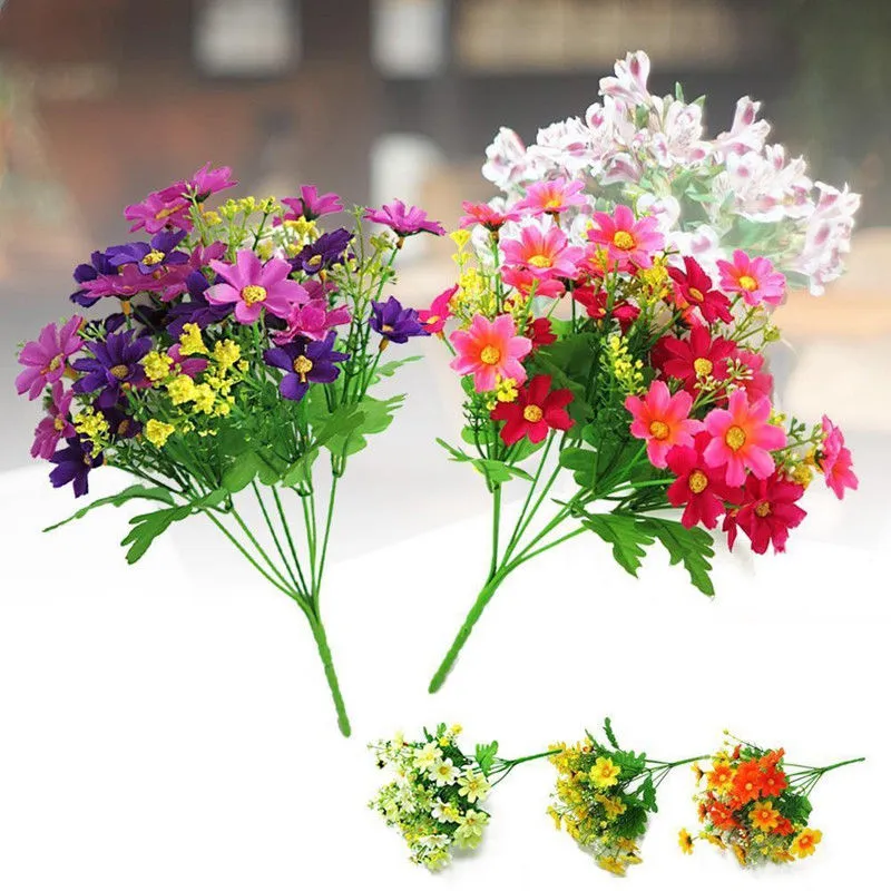 1pc Artificial Chrysanthemum Beautiful Fake Flowers Plastic Plant For Wedding Home Table Decoration Mayitr