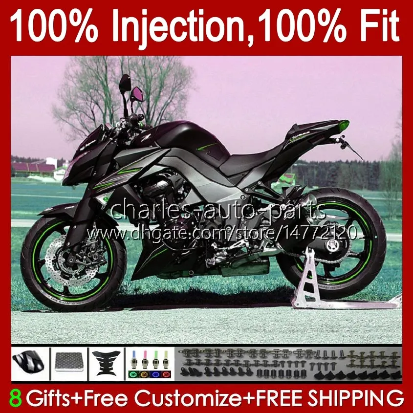 Body Injection Mold For KAWASAKI NINJA Z 1000 R Z1000 2010 2011 2012 2013 Years Bodywork 15No.64 Z-1000 Z1000R 2010-2013 Z-1000R 10 11 12 13 OEM Fairing Kit glossy black