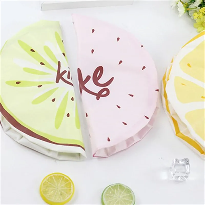NEWCute Cartoon Fruit Pattern Waterproof Kitsch Elevated Shower Cap