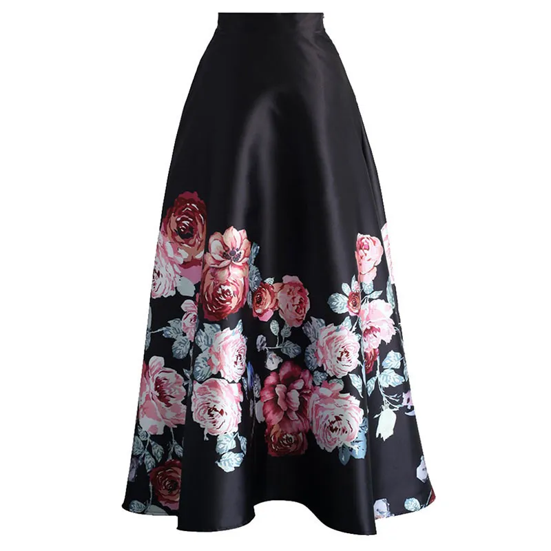 Floral Print High Waist Maxi Skirt Elegant Floral Pleated Floral Midi Skirt For Women Vintage Style From Qiyuan03 16.14 DHgate.Com