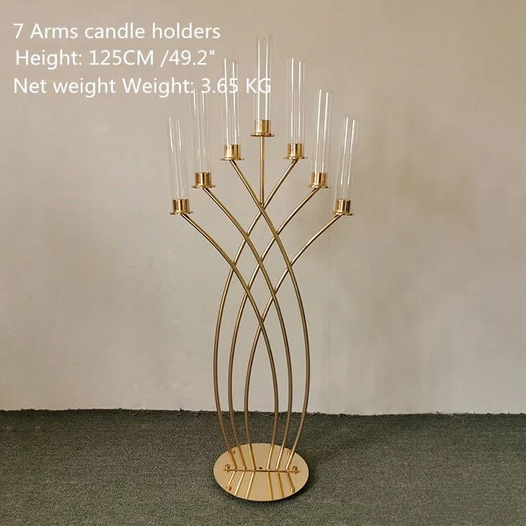 Gold Metal Gate Candelabra With 7 Arms Perfect For Weddings, Christmas, And  Home Party Decorations From Alegant_lady, $66.17