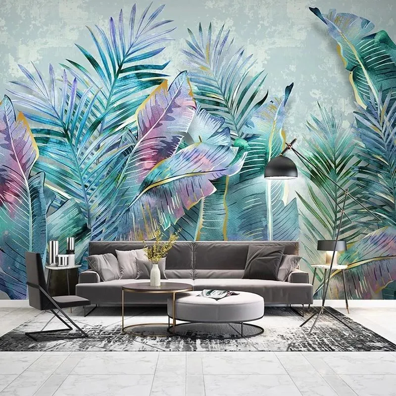 Palm Tree Wallpapers Custom Modern Tropical Plant Color Mural Palm