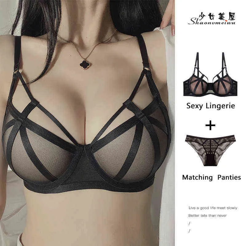 Hot Sexy Black Push Up Bra And Thong Set main image 1