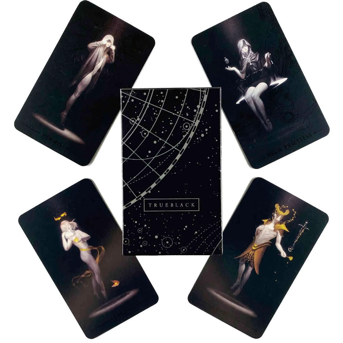 True Black Tarot Deck Leisure Party Table Game High Quality Fortune Telling Prophecy Oracles True Black Tarot Deck Leisure Party Table Game High Quality Fortune Telling Prophecy Oracles