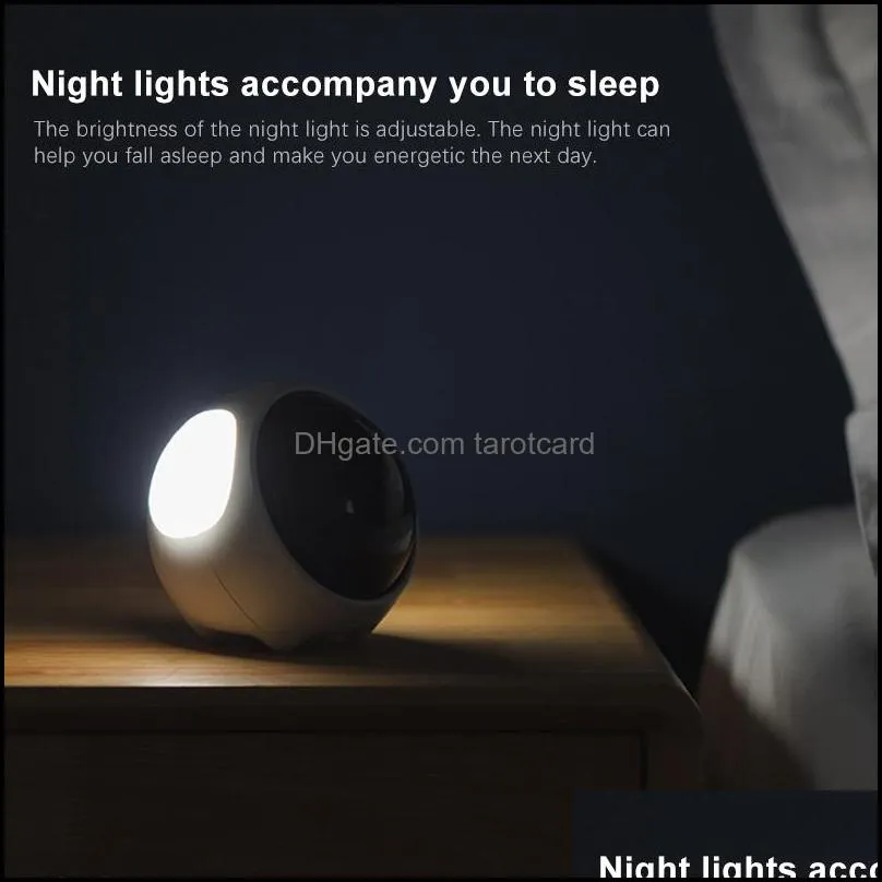 Cute Night Light Alarm Clock LED Smart Kids Digital Home Decor for Children Room Sleep Trainer Lamp Clocks Xmas Gift