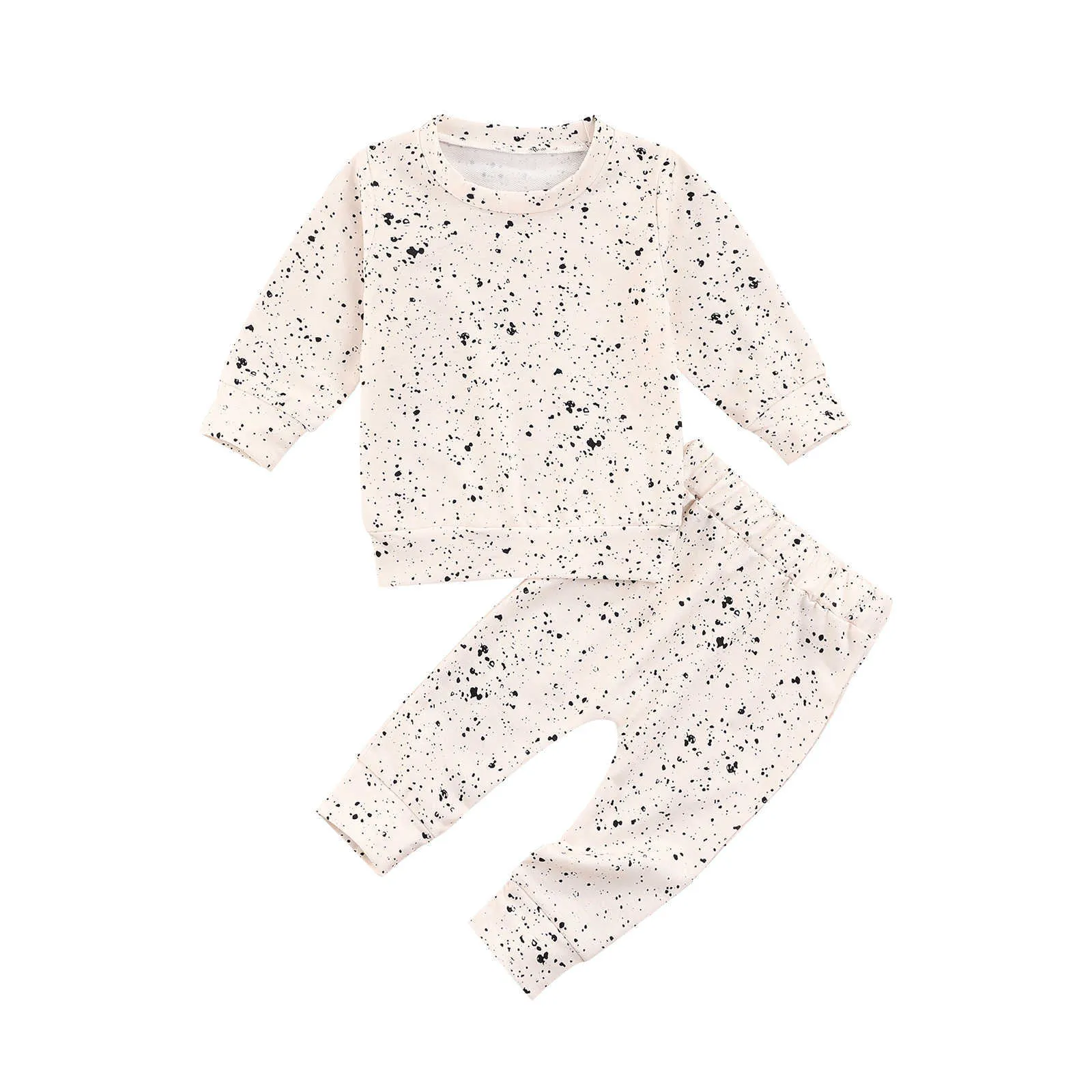 ユニセックスベビースウェットスーツ服Polka Dot Fall Sprintトラックスーツ幼児男子少女2個の服装服セットG1023