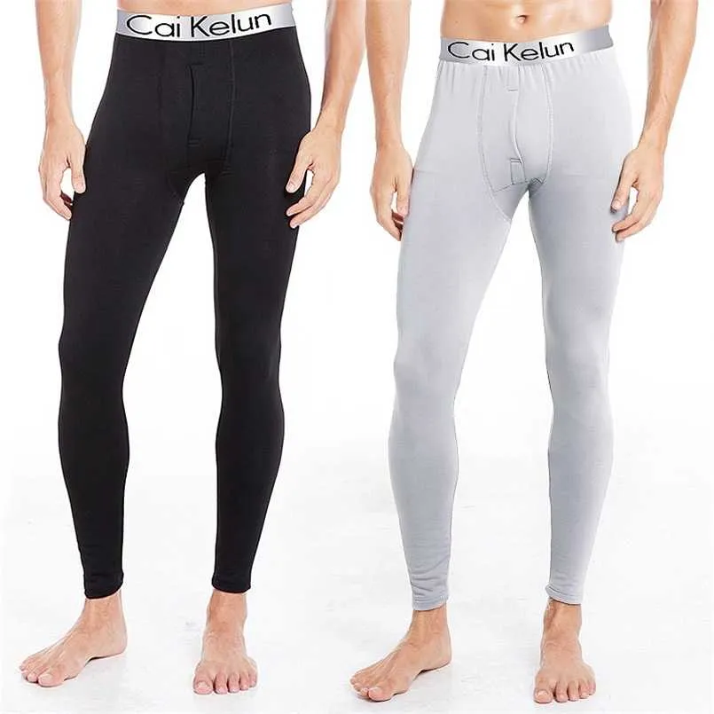 Långa johns män termiska underkläder vinter varma sammet termiska byxor manliga hösten mjuka leggings mens termo kläder underkläder 211108