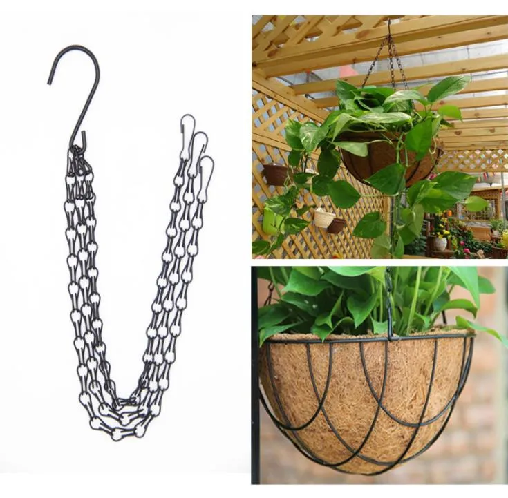 Plant Chain Hanger Metal 23 in (58.5 cm) Hanging Pot Basket with Hooks