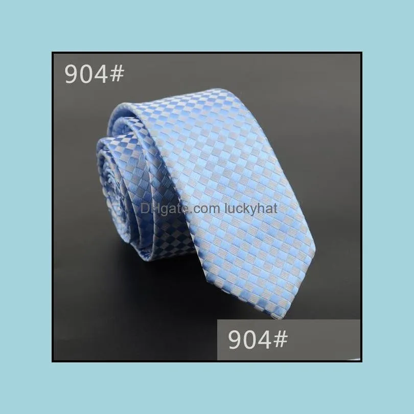 5cm Width Mens Ties New Fashion Plaid Neckties Corbatas Gravata Jacquard Woven Slim Tie Business Wedding Stripe Neck Tie For Men