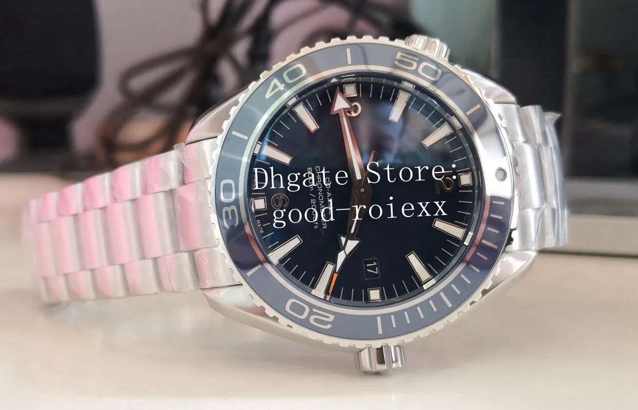 10 färger keramiska bezel klockor Herr Automatisk Cal.8500 Watch Herr Apné James Blue Orange Bond 007 Ocean Diver 600m Luminous Steel Miyota 8215 gummiarmbandsur