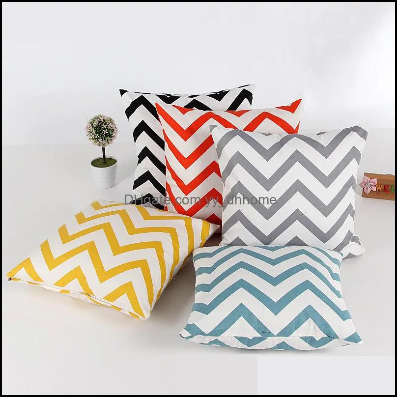 Home decor Car Bed Decorative Scandinavian Wavy Patterns Pillow Case Cushion Cover Decorative Pillows for Sofa