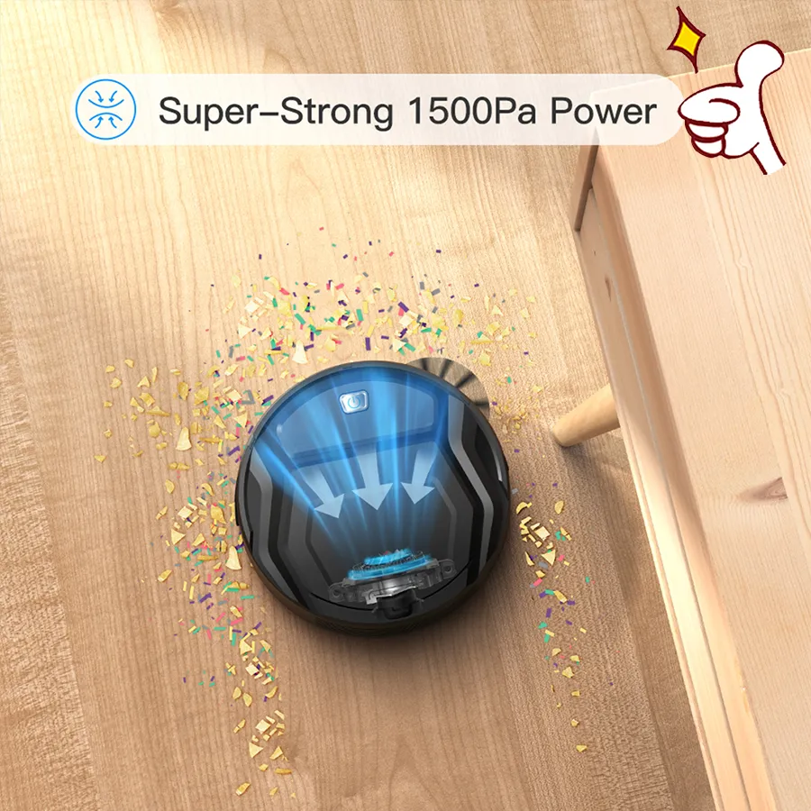 Robot Aspirapolvere Mini, 6D Sensore di Collisione WiFi/App/Alexa