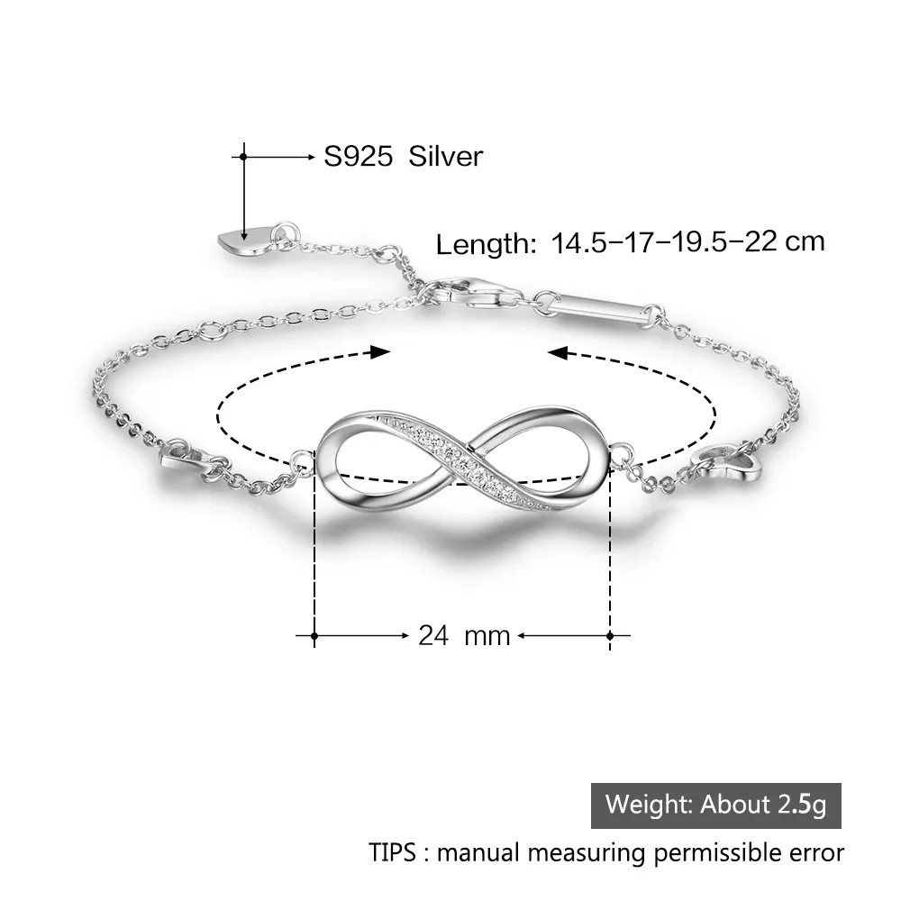 Women Infinity Chain Bracelet - Auswara
