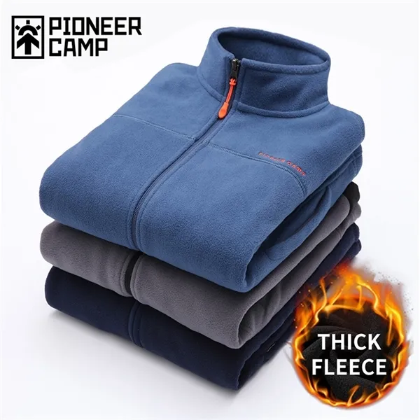 Pioneer Camp Warm Fleece Hoodies Mannen Merkkleding Herfst Winter Rits Sweatshirts Mannelijke Kwaliteit Mannen Kleding Ajk902321 Y0809