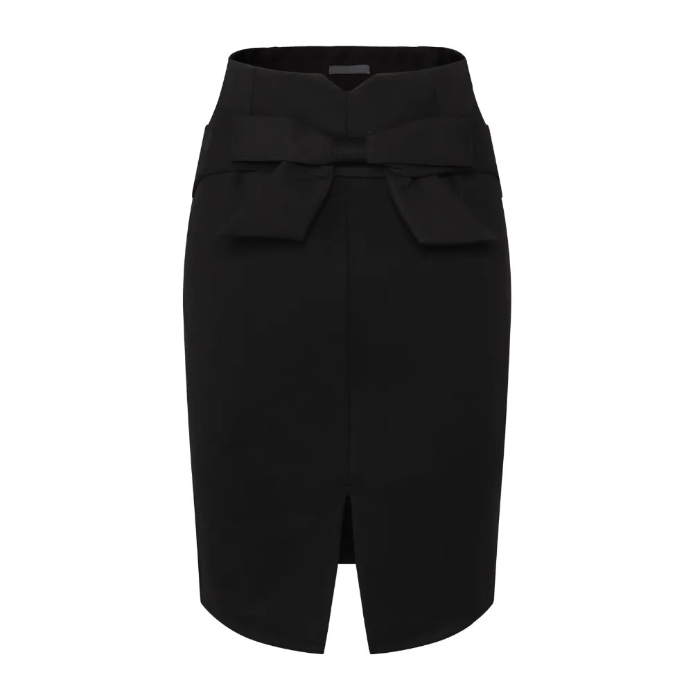 Knee Length Pencil Skirts: Womens High Waist Midi Skirt With
