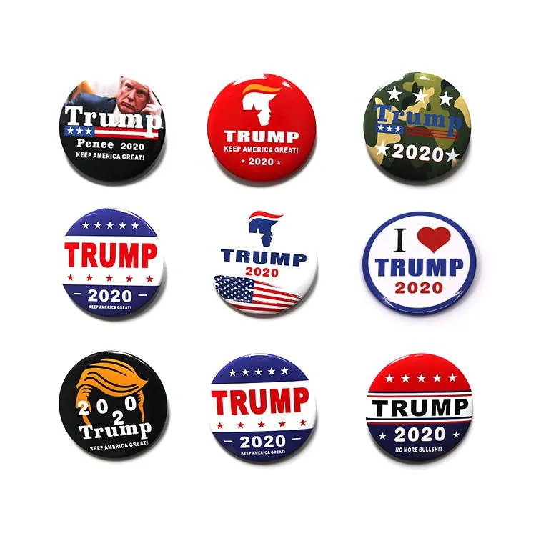 US Stock Trump Brooch Pins Президент Кампания Броши Дональд Трамп Купол Куполь Ослаждается Кнопка Кнопка Значки Держите Америку Большой DHL Доставка
