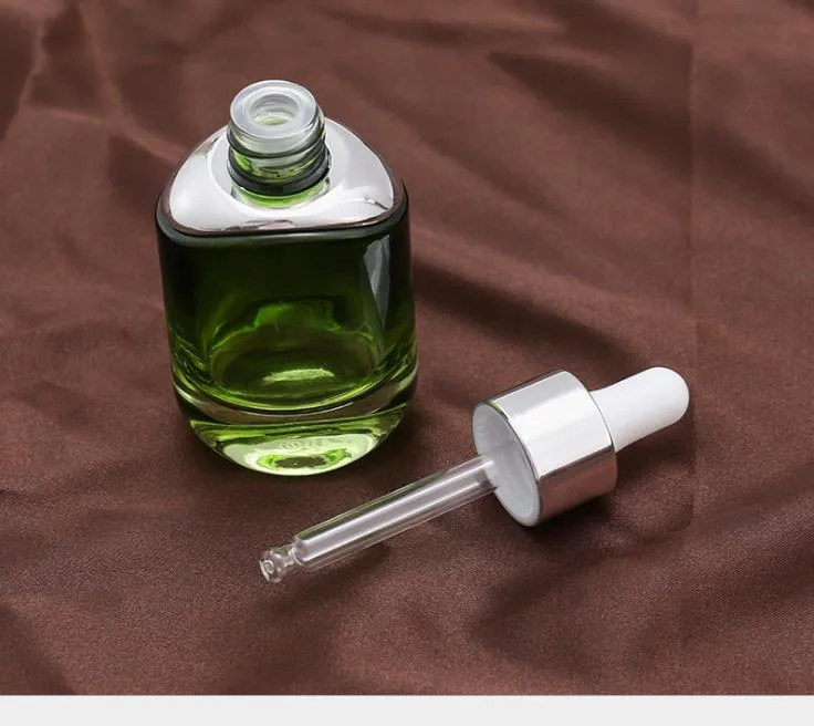 30ML White Green Glass Dropper Bottle Empty Perfume Sample Tubes  Oil Reagent Refillable Bottle SN2375