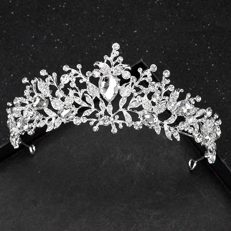 Moda strass donna corona da sposa elegante cristallo e fasce per diadema con diamanti per accessori per capelli da festa di nozze J0121