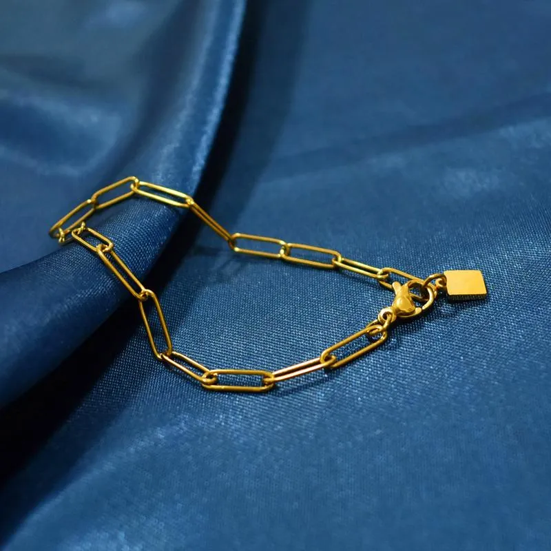 Lien, chaîne pendentif bracelet pour femmes 2021 en acier inoxydable métal romantique amour serrure carré bijoux charme bracelet cadeau de fête