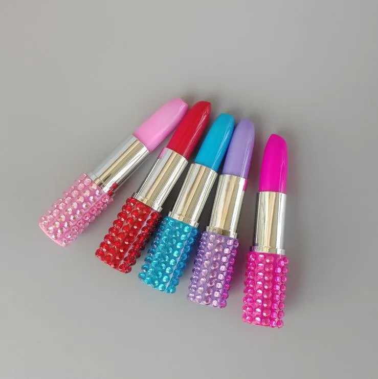 Rhinestone Ballpoint Pen Lipstick Ball Pens School Office Supply