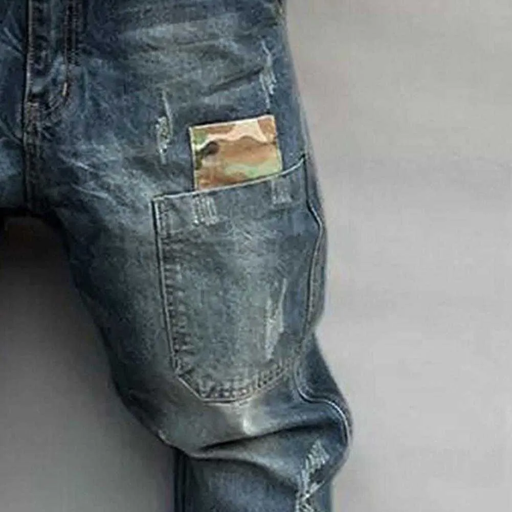 Outdoor Activity Loose Jeans For Men With Double Pockets And