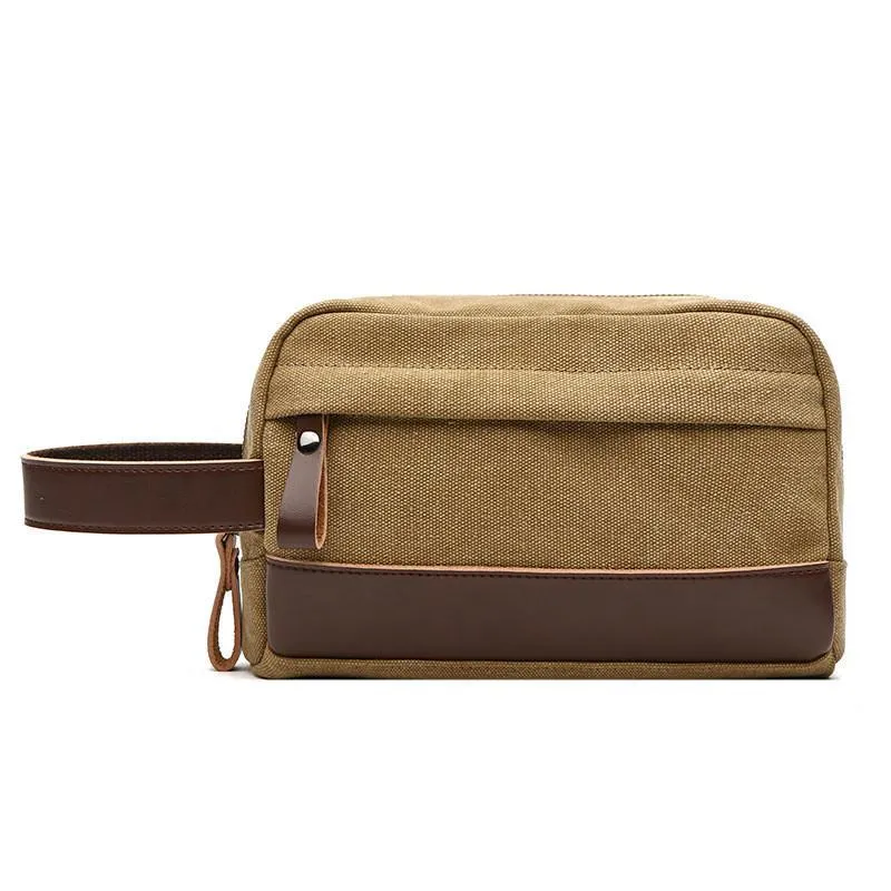 Tee-uu HERO Borsa Da Toilette / Borsa Da Lavaggio - Robusta In Poliestere 600D, Con Gancio Metallico E Specchio, 25x15x15 Cm, Nera - 3