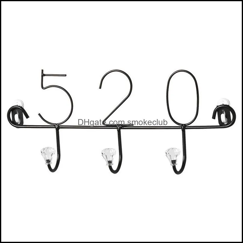 Nordic Minimalist Wall Punch-free Iron Hook Creative Living Room Door Coat Hook Key Storage