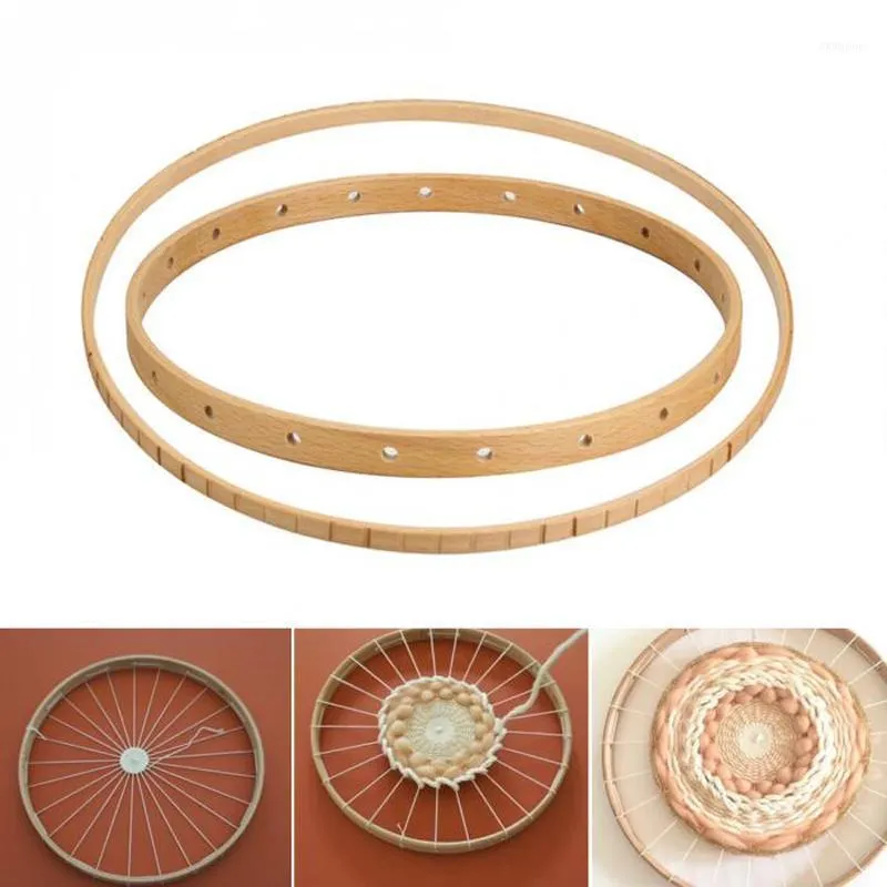 Round Wooden Knitting Loom Craft Weaving Tools For Handmade Wall