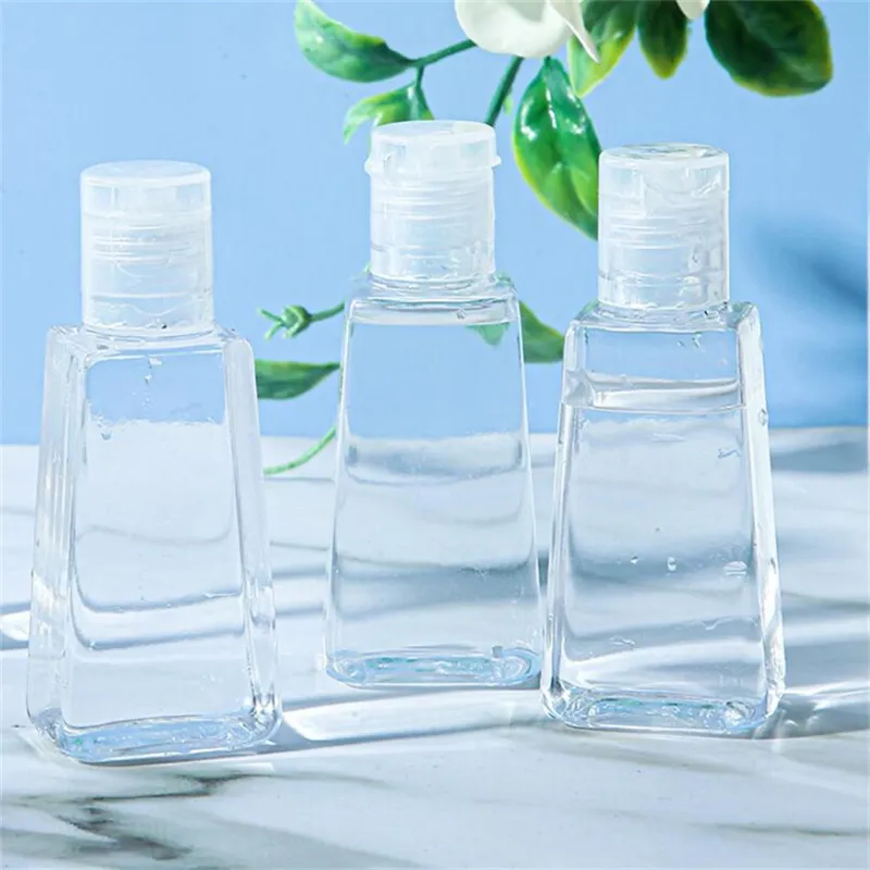 30ml 60ml PET Plastic Bottle with Flip Cap Empty Hand Sanitizer Bottles Refillable Cosmetic Container for Liquid Lotion