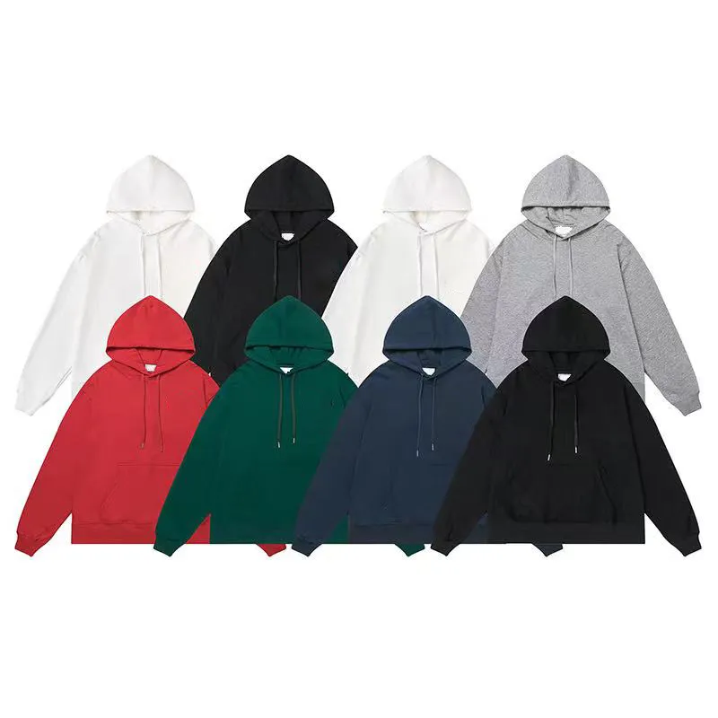 2021 Hoodie Herbst- und Wintermode Trend All Match Pullover Massive Farbe Optimierter Multi Gestickte Tasche Paar Models Jacke mit Hut Warme Baumwolle Casual