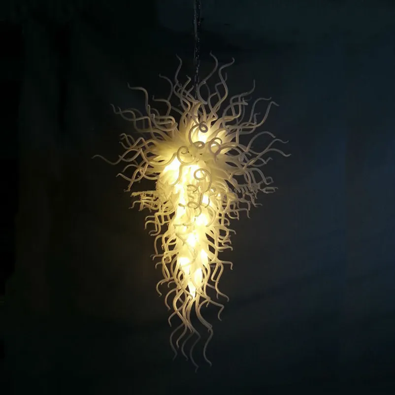 Design Lampy Wedding Decor Kryształowe Żyrandole LED źródło światła Ręcznie Dmuchane Murano Szkło Wisiorek Chandelier 24 o 54 cale
