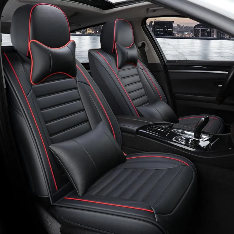 Housses de siège de voiture en cuir PU de luxe Auto universelles pour cadeau automobile s'adaptent à la plupart des sièges intérieurs étanches
