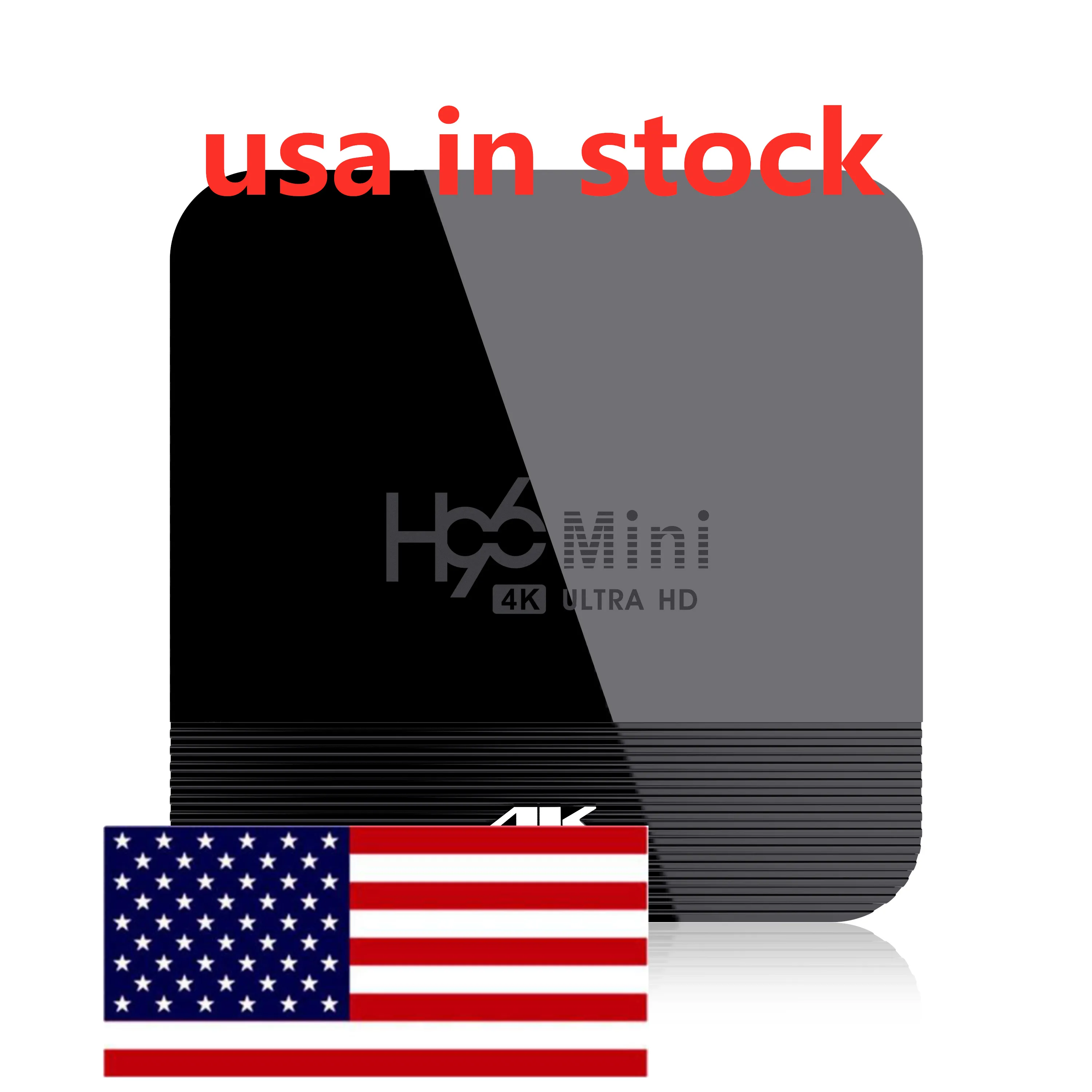 Запас в США H96 Mini H8 TV Box RockChip RK3228A Quad Core 2,4G 5 ГГц Dual Wi -Fi Bt 4K Android 9.0