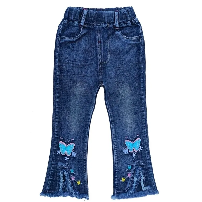 18 Monate bis 6 Jahre, Frühling und Herbst, kleine Mädchen, Kleinkinder, Baby-Jeans, Denim-Hosen, Cowboy-Boot-Schnitt, 220212