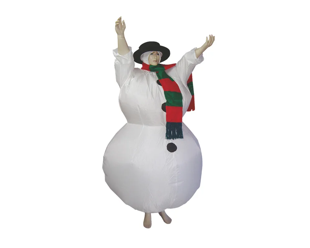 Costume de poupée mascotte, Costume de Carnaval de noël, bonhomme de neige gonflable, robe esprit, Costumes d'halloween pour adultes et enfants