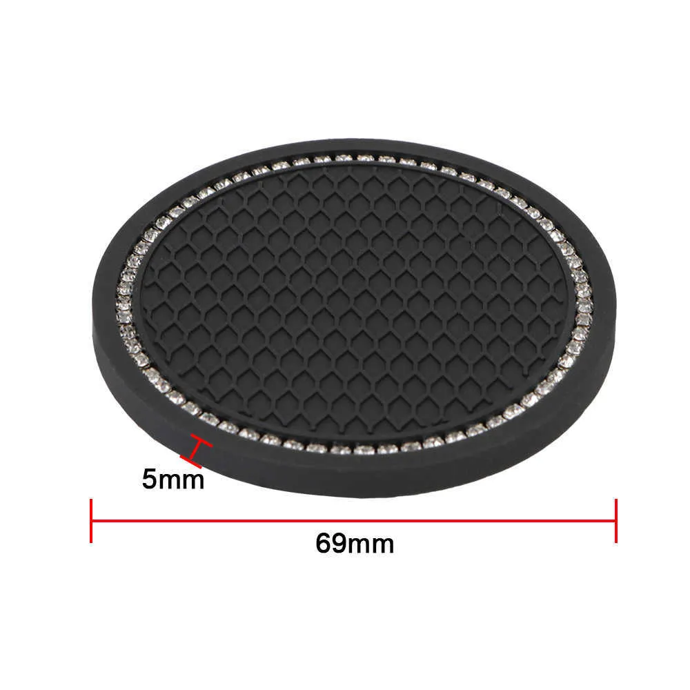 2pcs Car Coaster Water Cup Bottle Holder Anti Slip Pad Mat Silica Gel For  Interior Decoration Car Styling Accessories, drinks Holders