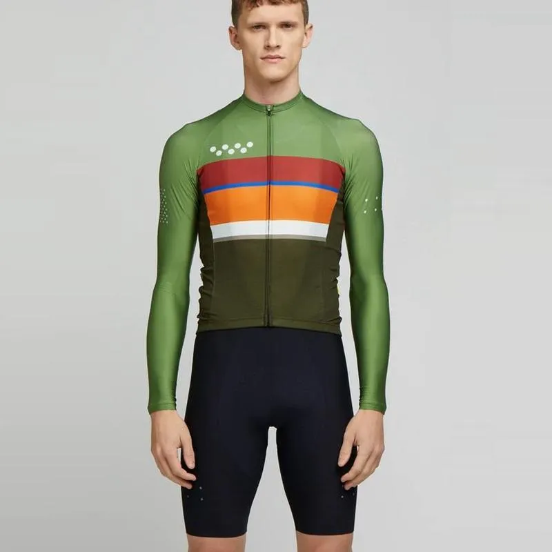 2021 Primavera La maglia da ciclismo Pedla e la tuta con bretelle Top da bicicletta a manica lunga e fondo in gel Abbigliamento da equitazione MTB traspirante