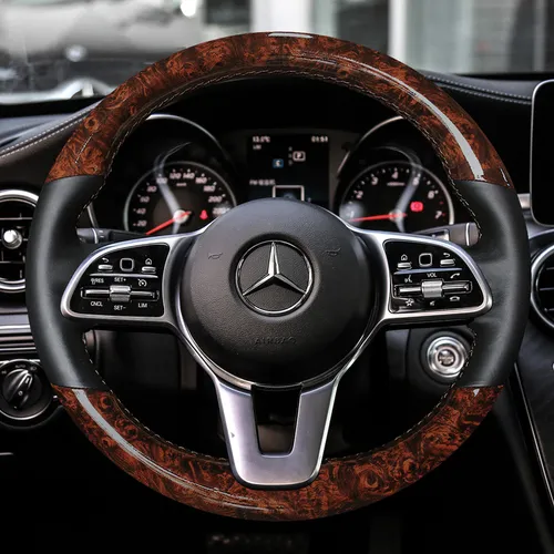 Mahogany Grain Leather Suv Steering Wheel Cover For Mercedes Benz Class C E260l GLC Class B From Gzy3300 48.61 DHgate.Com