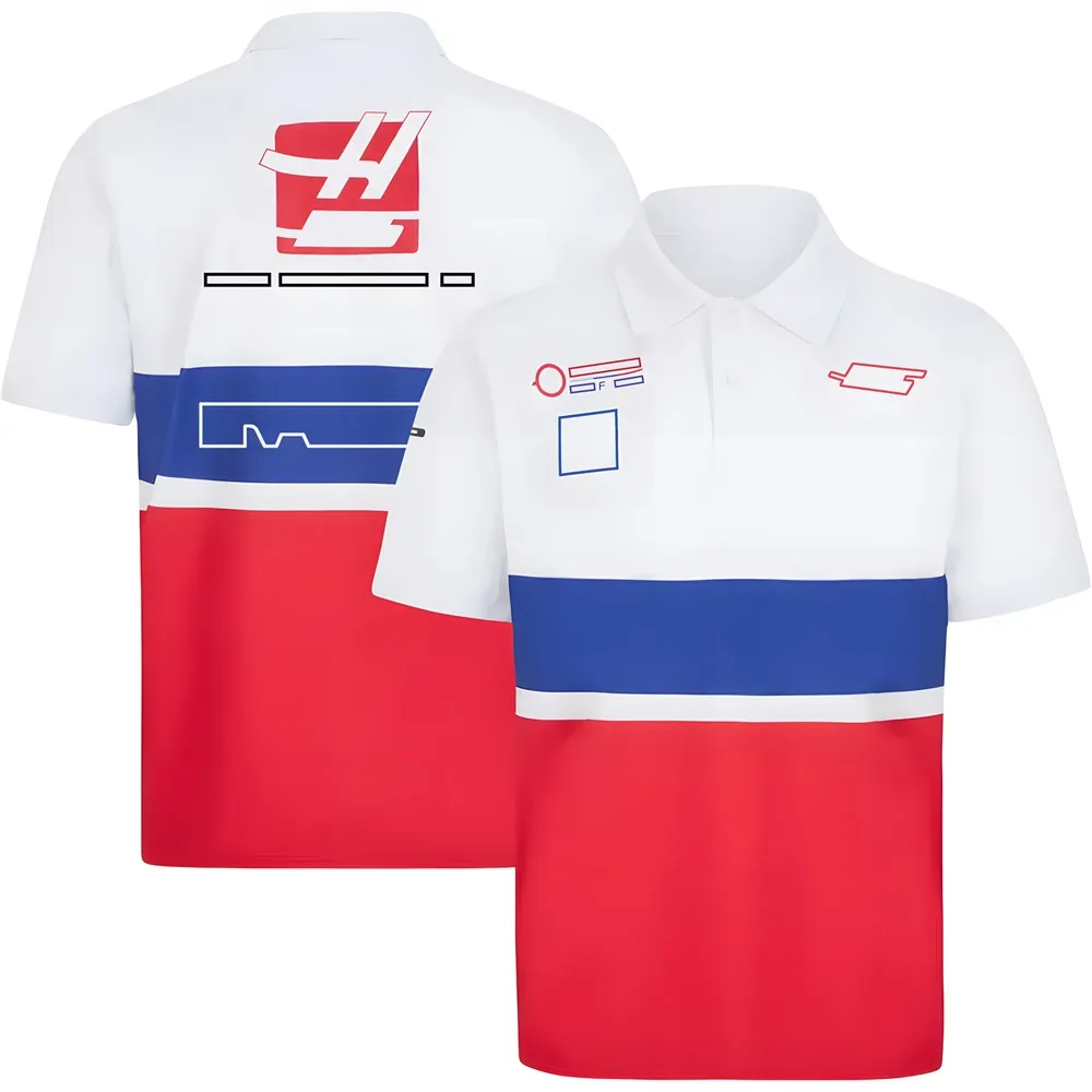 F1 Formuła pierwsza kombinezon wyścigowy Lapel Polo Shirt Team Ubrania robocze Krótkie rękawowe T-shirt Męskie Dostosowanie z tym samym226w