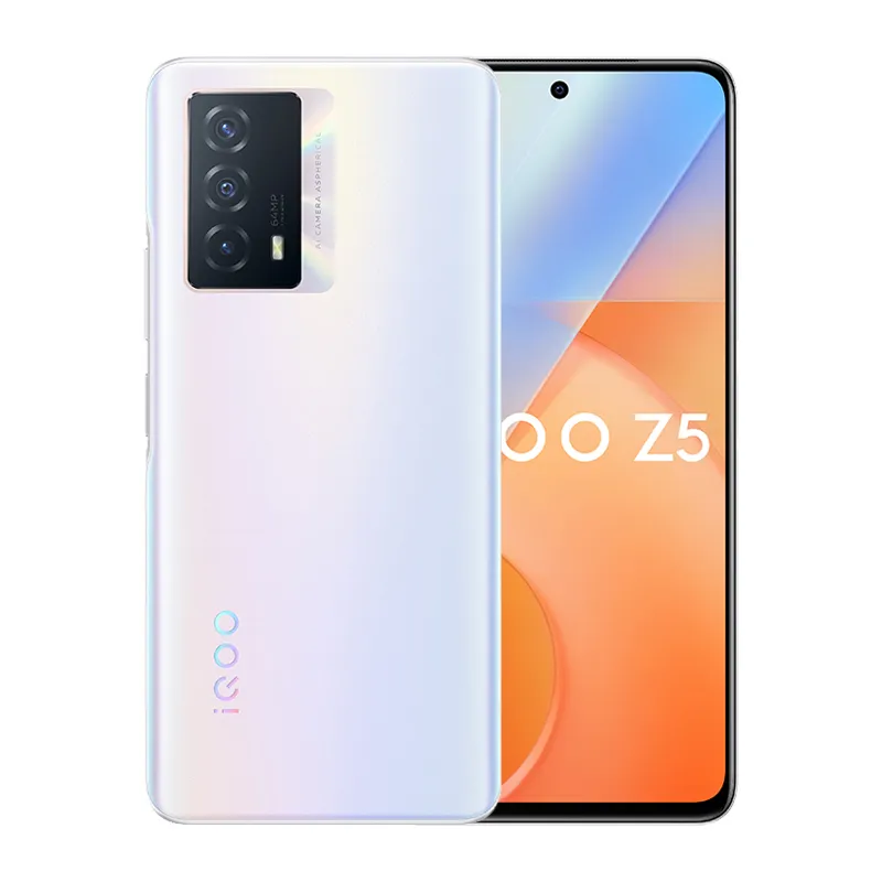 Téléphone portable d'origine Vivo IQOO Z5 5G 8 Go de RAM 128 Go 256 Go de ROM Snapdragon 778G Android 6,67" LCD Plein écran 64MP AR HDR 5000mAh Wake Face ID Fingerprint Smart Cellphone