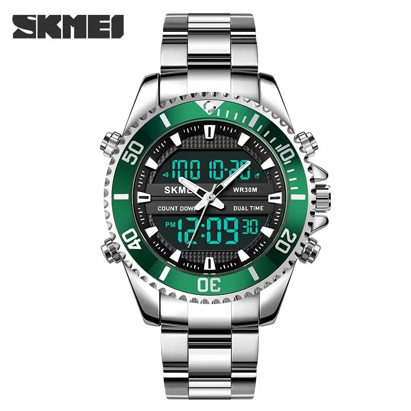 WristWatches militares 3 Tempo Display Dual Movimento Esporte Relógios Mens Cronômetro Data Despertador Relógio Relógio Relogio Masculino Skmei Montre