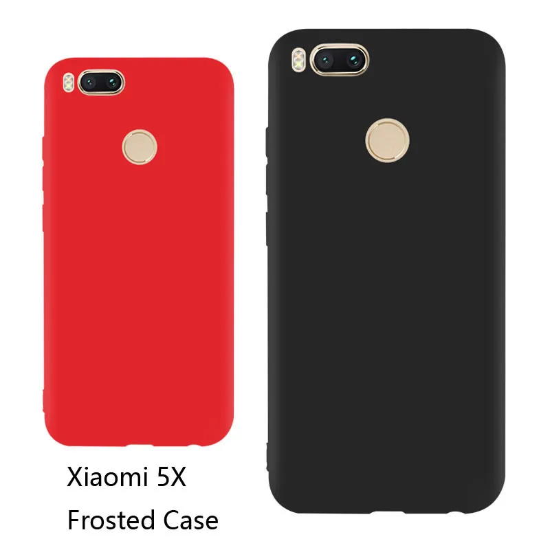 Przypadki dla Xiaomi MI A1 Pokrowce Frosted Matte Soft TPU Silikonowa pokrywa ochronna MI5X MIA1