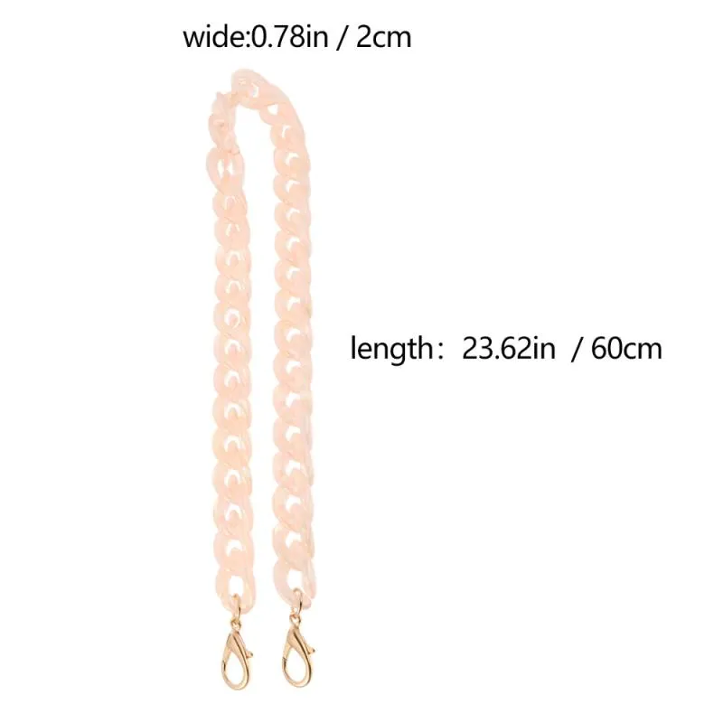 Pendant Necklaces 1Pc Versatile Chic Bag Chain Rainbow Fish Bone Jewelry Shoulder Strap