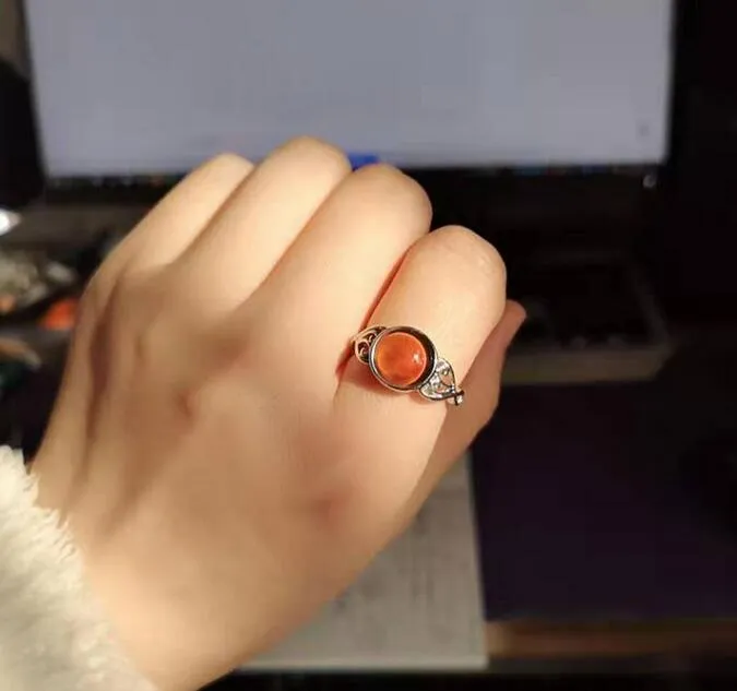 Red Oval Stone Ring - ShopperBoard