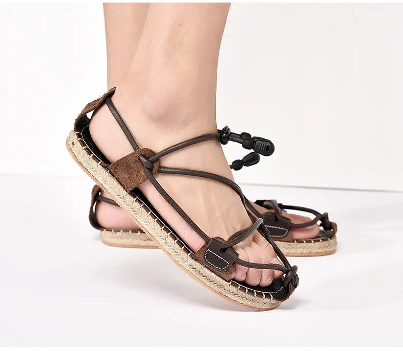 Mens on sale straw sandals