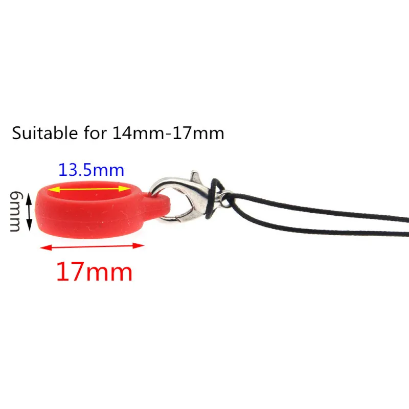 Lanyard clips necklace case string neck rope chain strap with 14mm-17mm silicone ring for disposable pen pod kit DHL