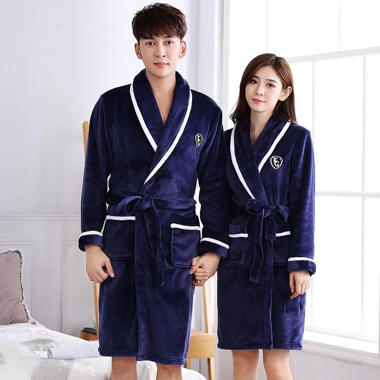 Couple Terry Bath Robe Kimono Gown Water Absorbent Towel Bathrobe Sleepwear  Long Nightgown Loose Casual Home Dressing Gown Women - AliExpress